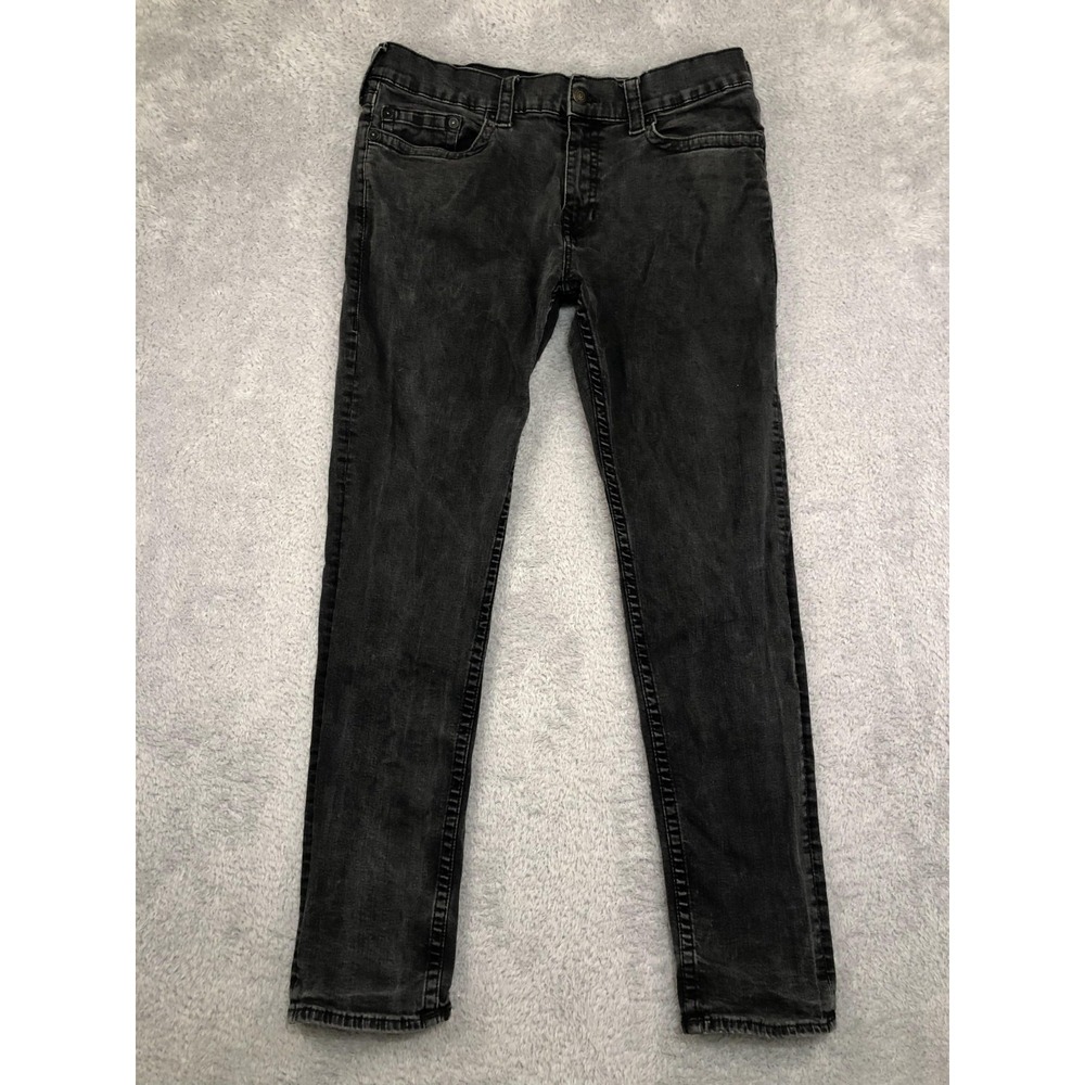 True Religion Jeans Men 36x32 (Tag 38) Black Geno Relaxed Slim Denim